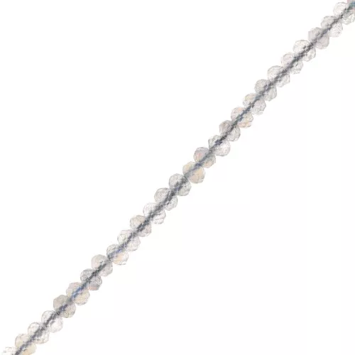 Perline tonde appiattite sfaccettate 3,5x2,5 mm - Labradorite x39cm