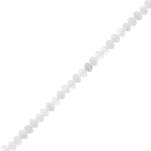 Tondi appiattiti sfaccettati 3x2 mm - Pietra di Luna x39cm