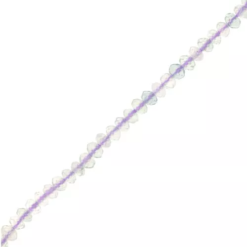 Perline tonde appiattite sfaccettate 3x2 mm - Fluorite x39cm