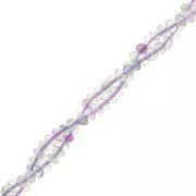 Perline tonde appiattite sfaccettate 3x2 mm - Fluorite x39cm