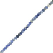 Perline tonde appiattite sfaccettate 3x2 mm - Sodalite x39cm