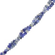 Perline tonde appiattite sfaccettate 3x2 mm - Sodalite x39cm