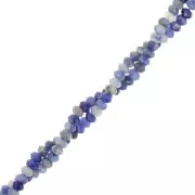 Perline tonde appiattite sfaccettate 3x2 mm - Sodalite x39cm