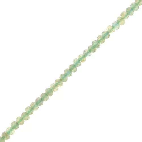 Perline tonde appiattite sfaccettate 3x2 mm - avventurina x39cm