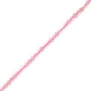 Perline appiattite sfaccettate 3x2 mm - Quarzo rosa x39cm|raw }}