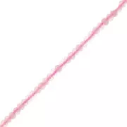 Perline appiattite sfaccettate 3x2 mm - Quarzo rosa x39cm