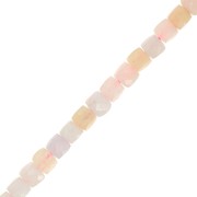 Perline cubiche sfaccettate 5x5 mm in pietra semipreziosa - Morganite x10|raw }}