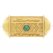 Perla cilindro escluso Perles and co- 25x12 mm dorato - Malachite