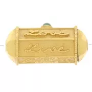 Perla cilindro escluso Perles and co- 25x12 mm dorato - Malachite