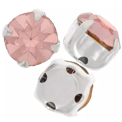 Chatons montés mm. 6 Light Rose x5