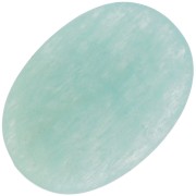 Cabochon ovale piatto - disco 14x10 mm - Amazzonite x1