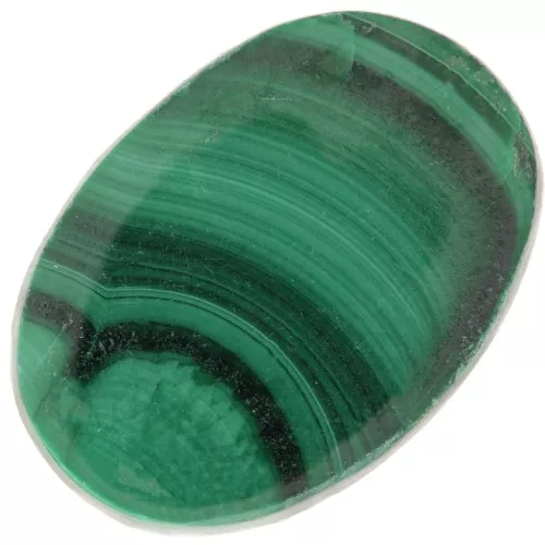 Cabochon ovale piatto - disco 14x10 mm - Malachite x1