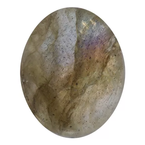 Cabochon ovale piatto - disco - 10x8 mm - Labradorite x1