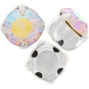 Chatons montés mm. 6 Crystal AB x5|raw }}