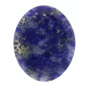 Cabochon ovale piatto - disco - 10x8 mm - Lapislazzuli x1
