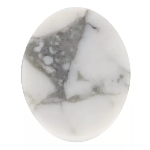 Cabochon ovale piatto - disco - 10x8 mm - Howlite x1