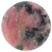 Cabochon piatto rotondo - disco - 12 mm - Rodonite x1