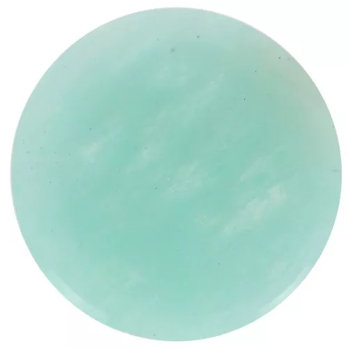Cabochon piatto rotondo - disco - 12 mm - Amazzonite x1