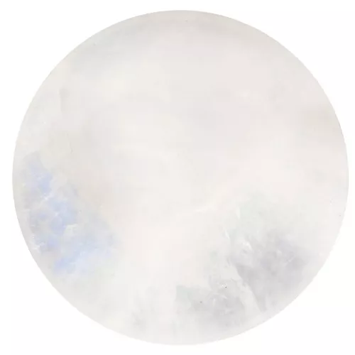 Cabochon piatto rotondo - disco - 12 mm - Pietra di luna x1