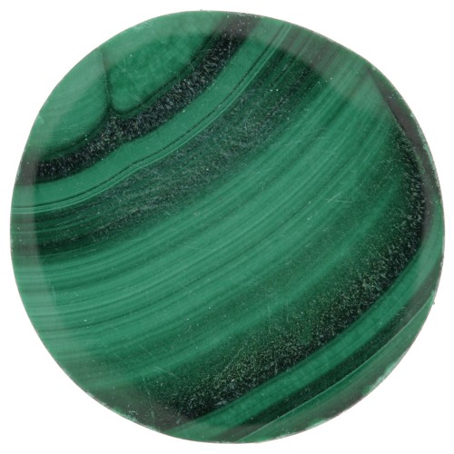 Cabochon piatto rotondo - disco - 12 mm - Malachite x1