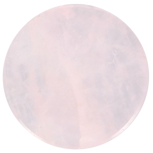 Cabochon piatto rotondo - disco - 12 mm - Quarzo rosa x1