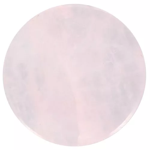 Cabochon piatto rotondo - disco - 12 mm - Quarzo rosa x1