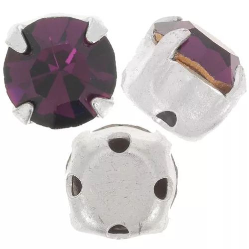 Chatons montés mm. 6 Amethyst x5