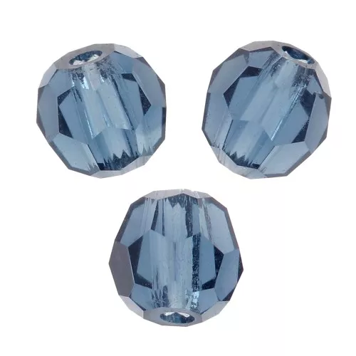 Perline sfaccettate rotonde di cristallo Preciosa 3 mm - Montana x20