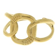 Anello regolabile - Maglie grandi - Acciaio inox 304 dorato x1