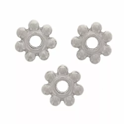 Perline distanziatrici a fiore da 4 mm - acciaio inossidabile 304 x8