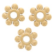 Perline distanziatrici a fiore da 6 mm - Acciaio inossidabile 304L Gold x10|raw }}