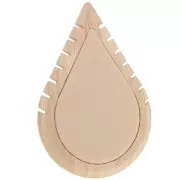 Portagioielli per collana - Espositore 22x15 cm legno - tessuto Beige