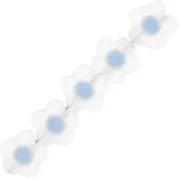 Perline floreali 12,5 mm - Trasparenti - Blu pastello x10