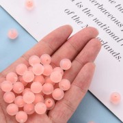 Perline rotonde 10 mm - Trasparenti - Corallo x10