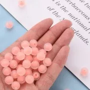 Perline rotonde 10 mm - Trasparenti - Corallo x10