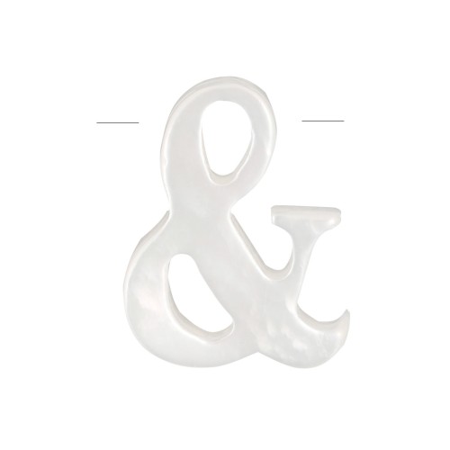Perlina simbolo Madreperla 10x8 mm & x1