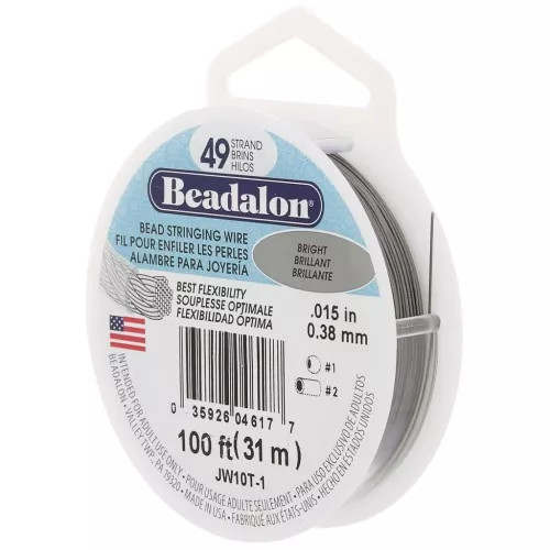 Cavetto acciaio 49 fili 0,38 mm - Beadalon - Acciaio inox x31m