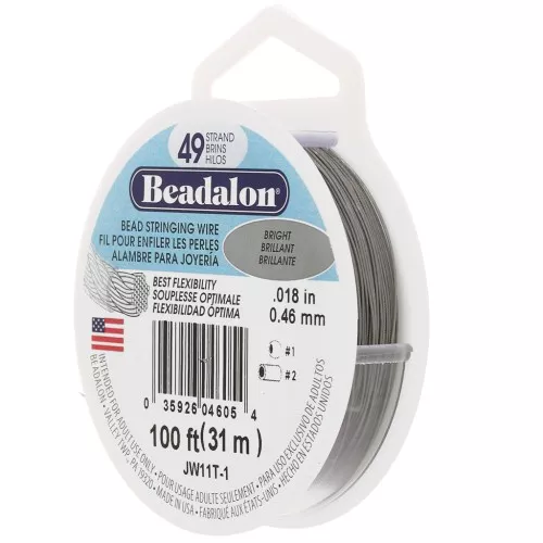 Cavetto acciaio 49 fili 0,46 mm - Beadalon - Acciaio inox x31m