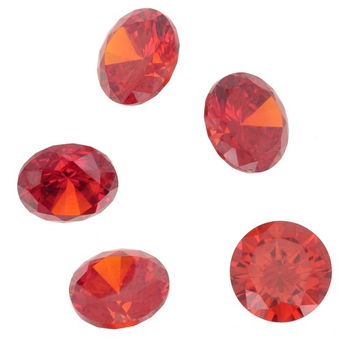 Cabochon rotondo in ossido di zirconio 8 mm - Giacinto x1