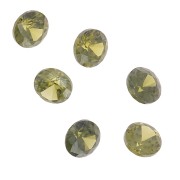 Cabochon rotondi in ossido di zirconio 3 mm - Olive x10