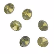Cabochon rotondi in ossido di zirconio 3 mm - Olive x10