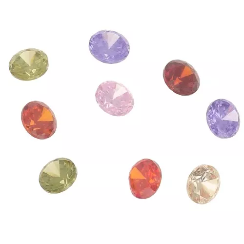 Cabochon rotondi in ossido di zirconio da 2,5 mm - Multicolore x10