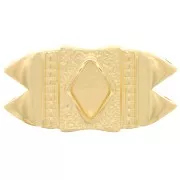 Cymbal - Connettore per perline GemDuo 25x12mm Mantrakia II dorato con oro fino x1