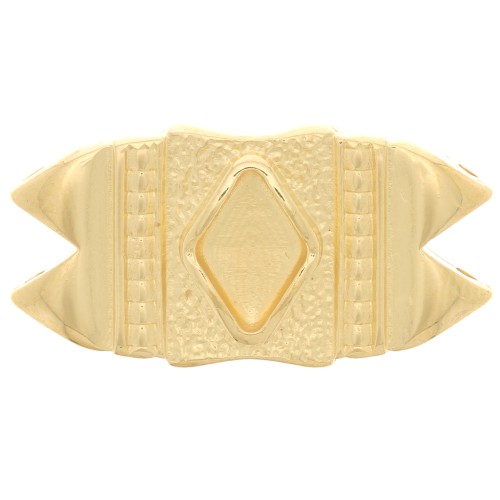 Cymbal - Connettore per perline GemDuo 25x12mm Mantrakia II dorato con oro fino x1