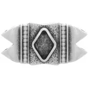 Cymbal - Connettore per perline GemDuo 25x12 mm Mantrakia II - Argento antico x1