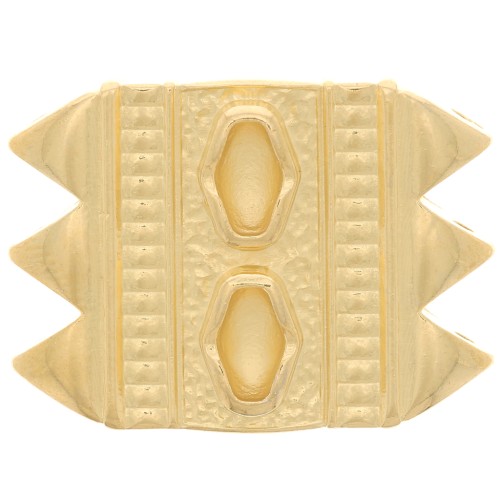 Cymbal Connettore per perline SuperDuo17x23mm Mantrakia III Dorato con oro fino x1