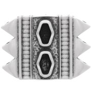 Cymbal- Connettore per perline Mantrakia III SuperDuo 17x23 mm - Argento antico x1|raw }}