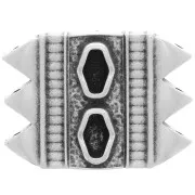 Cymbal- Connettore per perline Mantrakia III SuperDuo 17x23 mm - Argento antico x1