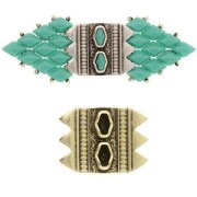 Cymbal- Connettore per perline SuperDuo 17x23 mm Mantrakia III - Bronzo x1