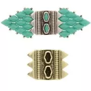 Cymbal- Connettore per perline SuperDuo 17x23 mm Mantrakia III - Bronzo x1